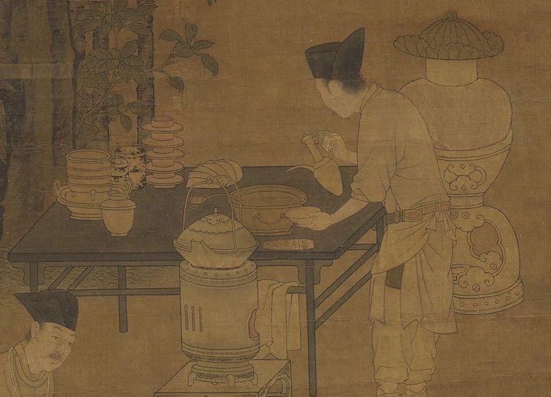 重拾“圍爐煮茶”文化，一起看看故宮藏畫里的“圍爐煮茶”[精制鋼圍爐茶桌](圖4)